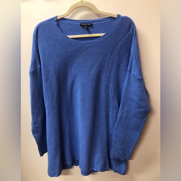 Eileen Fisher petite organic cotton silk blend crewneck longsleeve sweat… - Picture 6 of 6